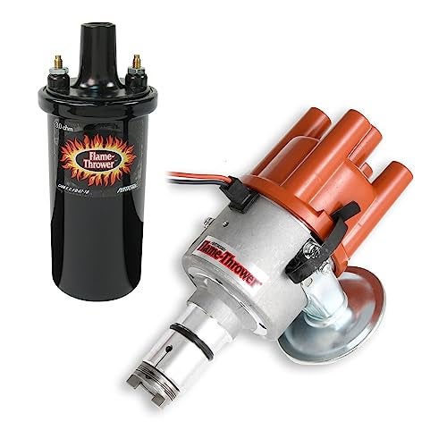Pertronix طقم إشعال PerTronix Bundle015 - يتضمن موزع الإشعال الإلكتروني D186504 وملف Flame Thrower 40611، متوافق مع محرك VW Type 1، توصيل وتشغيل مع نظام Ignitor Vacuum Advance - Image 1