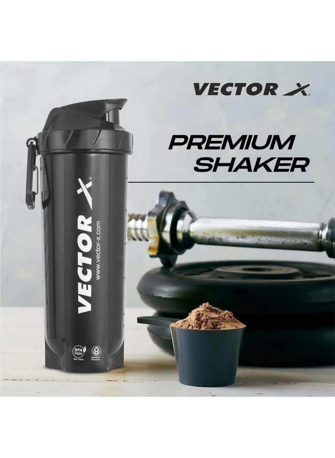 Vector X زجاجة فيكتور إكس للطاقة وزجاجة نشطة لاهتزاز البروتين 750 مل (عبوة من 2، أسود، بلاستيك) - Image 4
