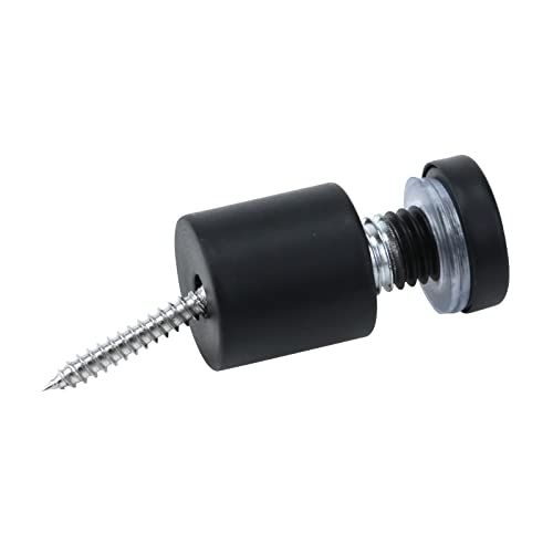 Antrader Glass Standoff, 12-Pack Nail Wall Mount Standoff Holder Screw Stainless Steel Advertise Fixing Pin Sign Mounting Hardware, 3/4" Dia 1" Length, Matte Black - Image 5