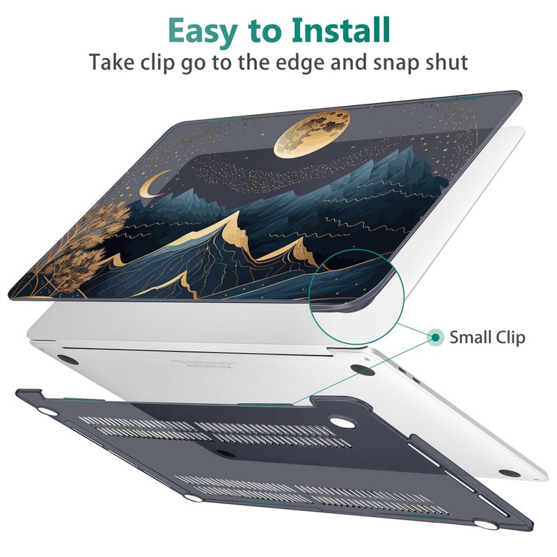 May Chen Compatible with MacBook Pro 13 inch Case with Touch Bar 2022 2021 2020 Release A2338 M1/M2 A2251 A2289, Plastic Hard Shell Case with Keyboard Cover, Traditional - Image 4