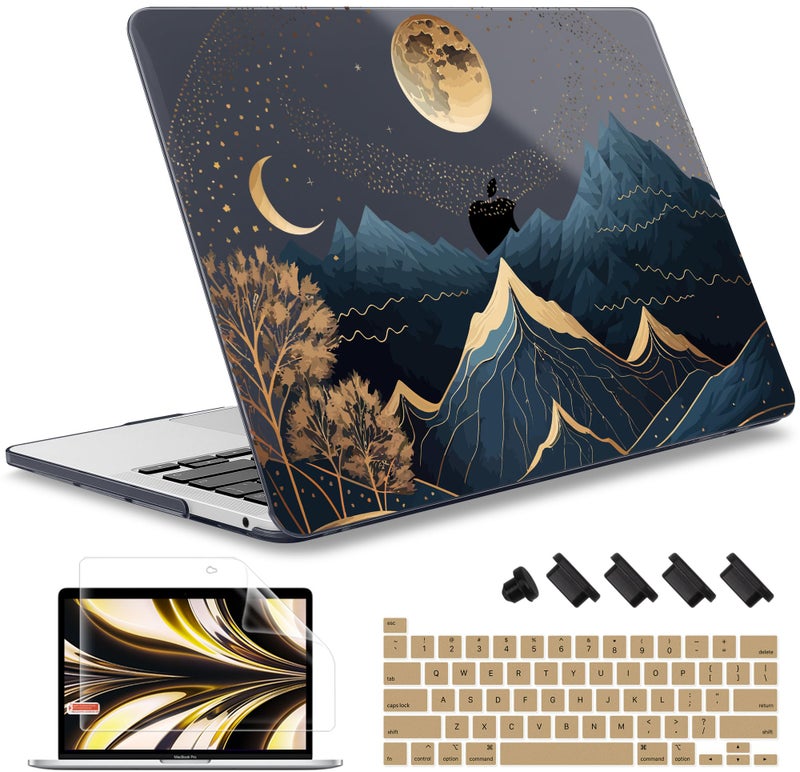May Chen Compatible with MacBook Pro 13 inch Case with Touch Bar 2022 2021 2020 Release A2338 M1/M2 A2251 A2289, Plastic Hard Shell Case with Keyboard Cover, Traditional - Image 1
