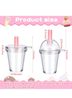 24 Pieces Keychain Accessories Plastic Coffee Cups, Mini Coffee Cups with Lids Ice Cream Cup Pendant Charms, Suitable for Doll Crafts DIY Keychain Accessories (1.7 x 2.4 Inch) - pzsku/Z5D86EBD429E8B09B73AAZ/45/_/1705051411/177eb2d9-5547-4604-a682-6d75ea7ef673