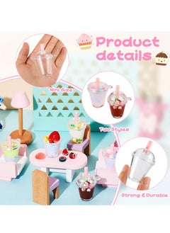 24 Pieces Keychain Accessories Plastic Coffee Cups, Mini Coffee Cups with Lids Ice Cream Cup Pendant Charms, Suitable for Doll Crafts DIY Keychain Accessories (1.7 x 2.4 Inch) - pzsku/Z5D86EBD429E8B09B73AAZ/45/_/1705051411/307ac15e-8fbd-4e3f-a783-1f33a68dc6b1