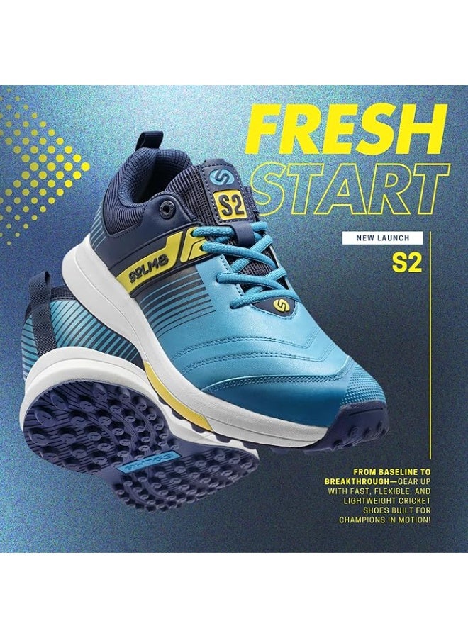 SOLM8 S2 Cricket Shoes Men Boys Junior Players - Advanced Grip Rubber Spikes for Turf/Grass, Ultralight Cushioning in Bright Colors (2025 Edition) - Image 2