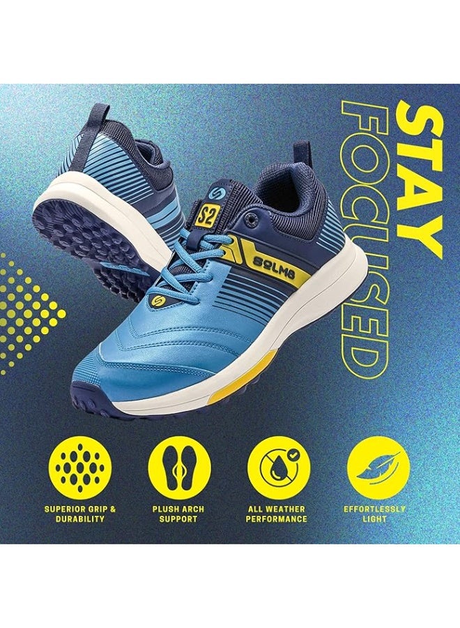 SOLM8 S2 Cricket Shoes Men Boys Junior Players - Advanced Grip Rubber Spikes for Turf/Grass, Ultralight Cushioning in Bright Colors (2025 Edition) - Image 4