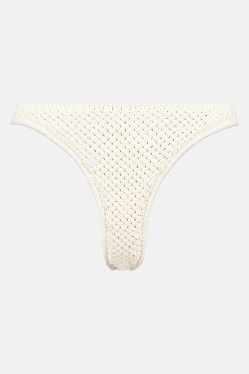 Billabong Women Textured Bikini Bottom, Off White - Image 1