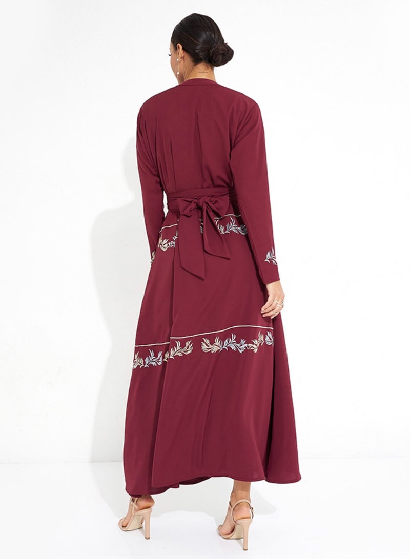 Rosette Abaya Maroon 1989 - Image 3