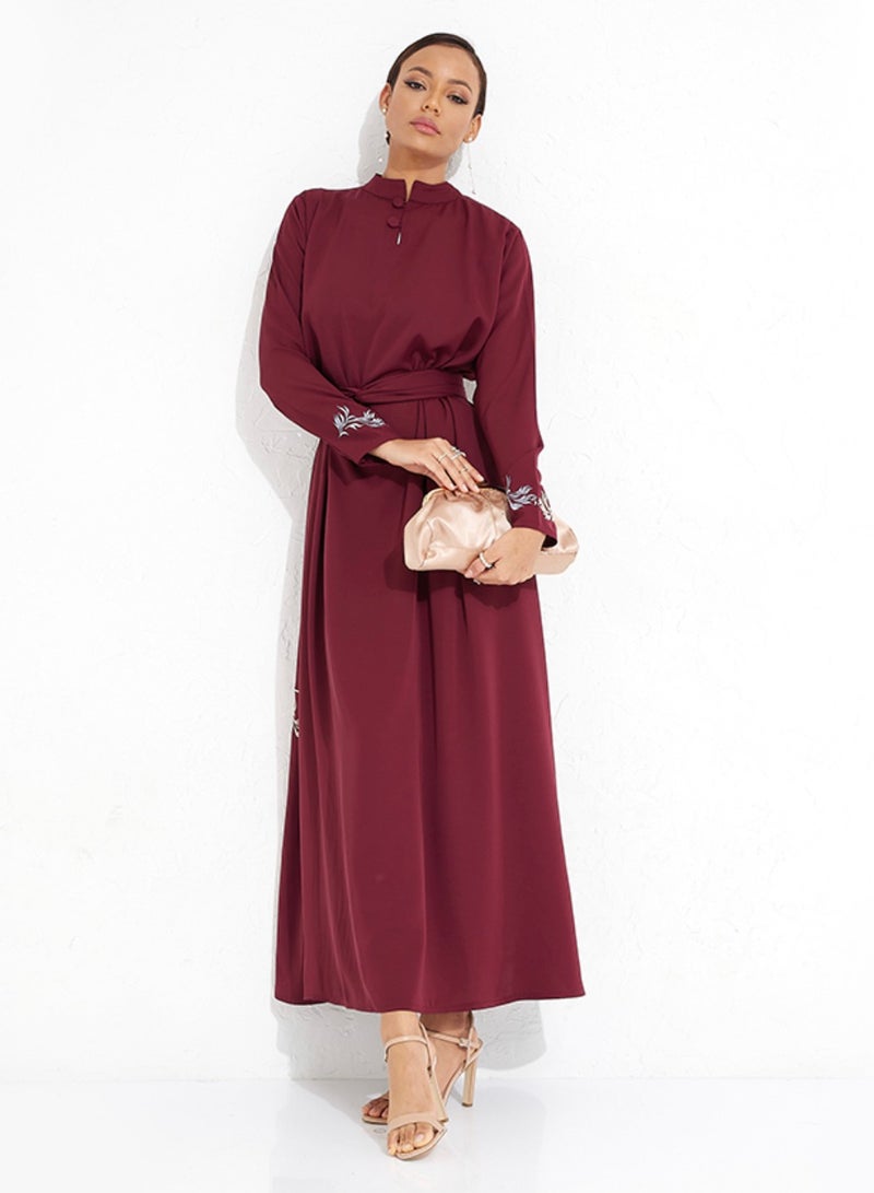 Rosette Abaya Maroon 1989 - Image 1