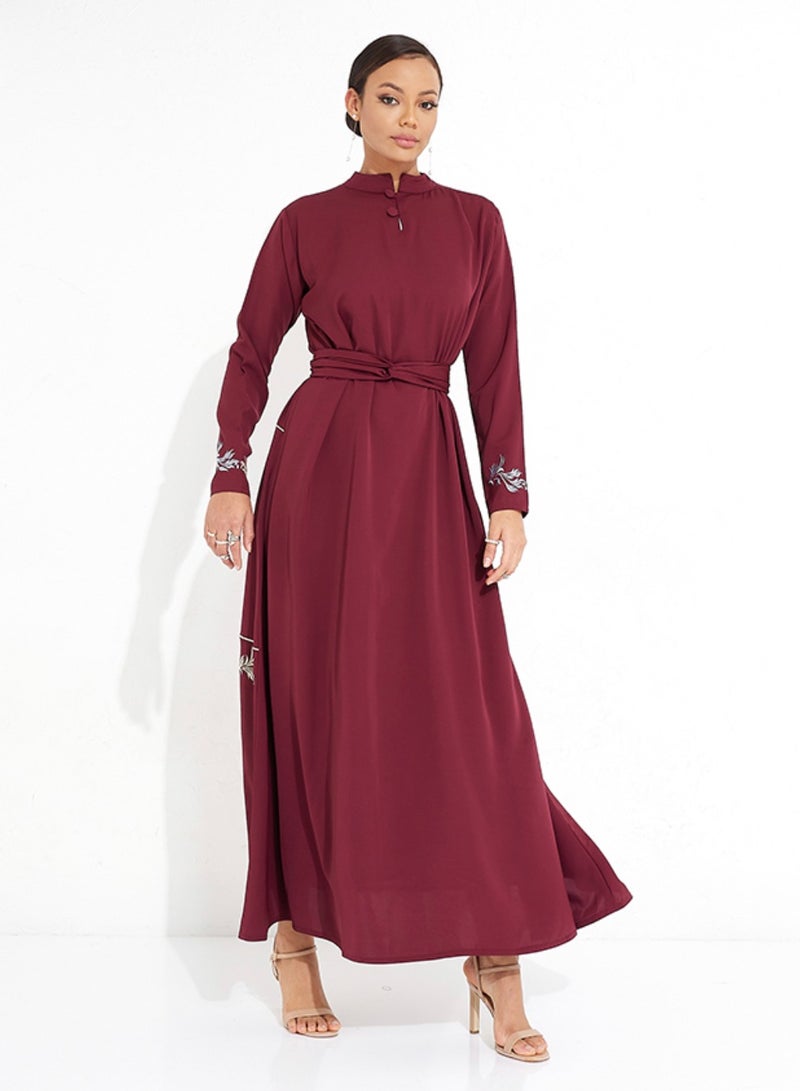 Rosette Abaya Maroon 1989 - Image 4