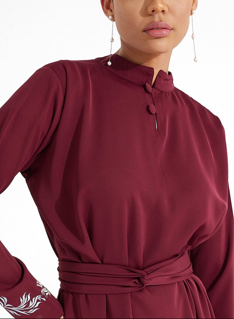 Rosette Abaya Maroon 1989 - Image 2