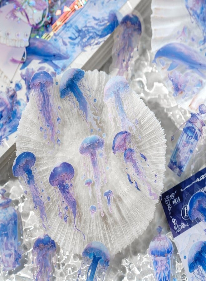 Obujopal 40 Pcs Jellyfish Stickers for Scrapbooking Junk Journal Water Bottle Planner Diary Phone Case Laptop Notebook Card Making Collage DIY Craft Decoration, 20 Patterns - Image 5