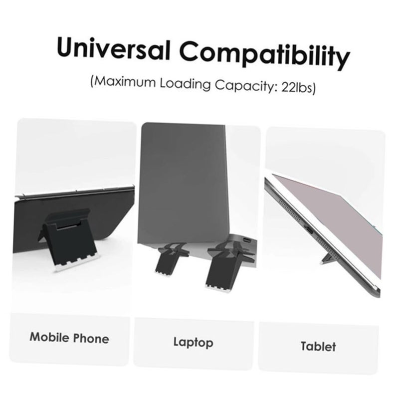 Foldable Laptop Stand Portable Ergonomic Riser with Anti Slip Design Cooling Holder Black - Image 4