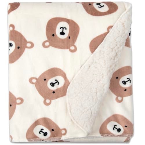 Baby Essentials Sherpa Fleece Baby Blanket 35x30 – Super Soft, Warm Reversible Baby Blankets for Newborns, Infants, Toddlers, and Nursery - Image 1