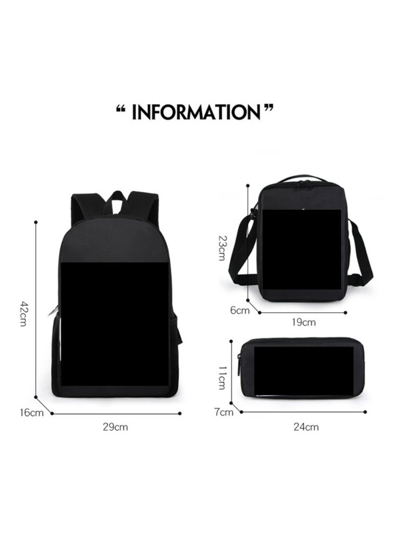 Generic - Cartoon anime backpack for primary and secondary school students, large capacity casual lightweight backpack, cartoon shoulder bag, pencil case, pencil case, and pencil case - Image 1