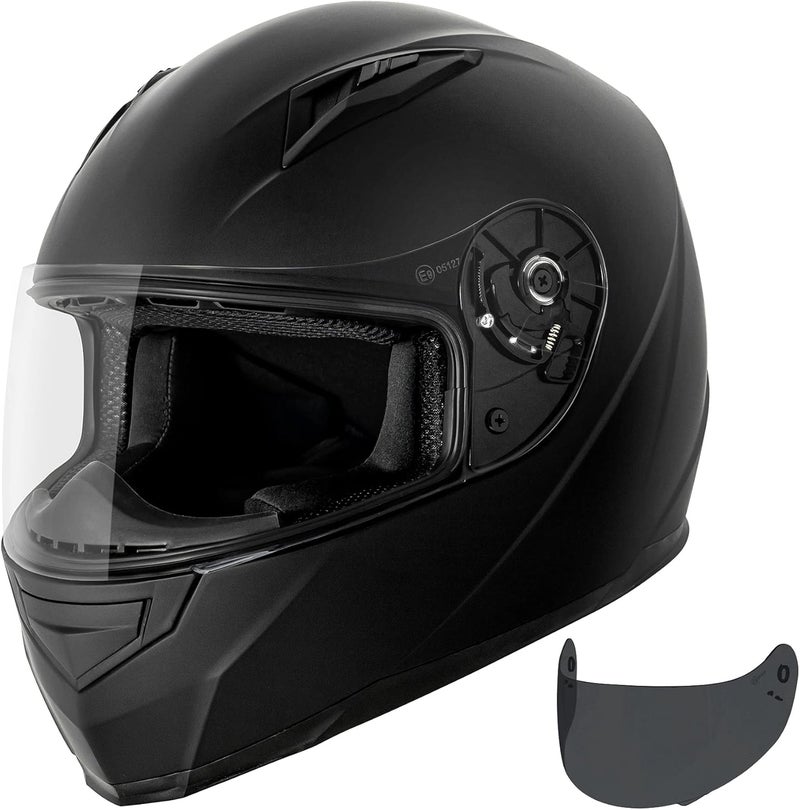 VCAN VX Lightweight Full Face Motorcycle Helmet with Extra Tinted Visor and Coolmax Technology - Image 1
