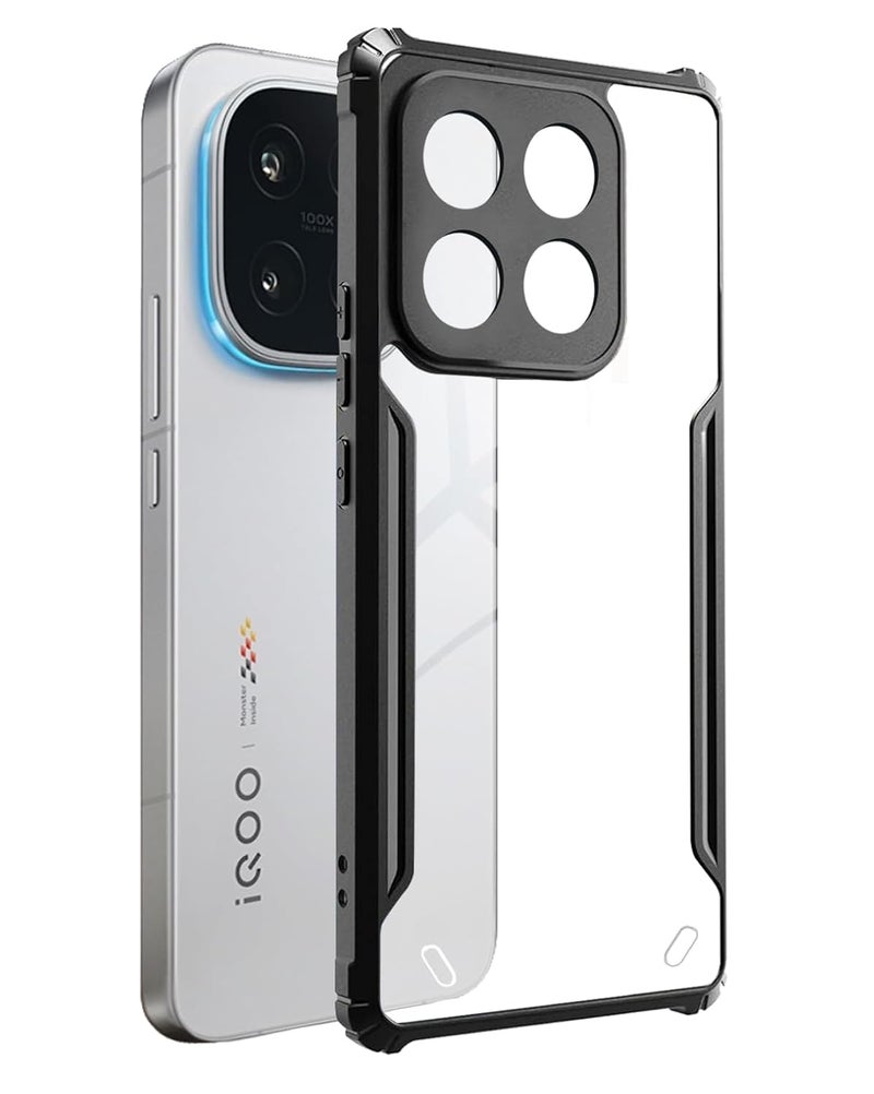 SPAZY CASE غطاء خلفي ® iQOO 15 5G | غطاء صلب شفاف من الكريستال مع حافة TPU، غطاء حماية من السقوط لـ iQOO 15 5G - Image 1
