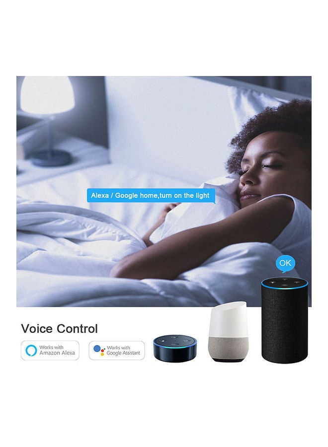 إسكدنيا مصباح LED ذكي بإضاءة متعددة الألوان RGB وخاصية الواي فاي أبيض 15X5.00X10.00سم - Image 5