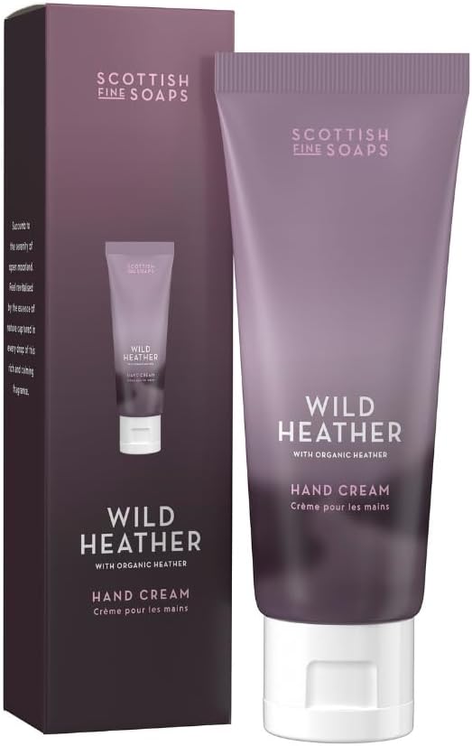 Scottish Fine Soaps Wild Heather Hand Cream 75ml Nourishing Shea Butter Hand Cream with Heather Scent
