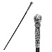 UQJE 44in Silver Wizard Staff Plague Doctor Costume Cane Egyptian Walking Scepter - Image 3