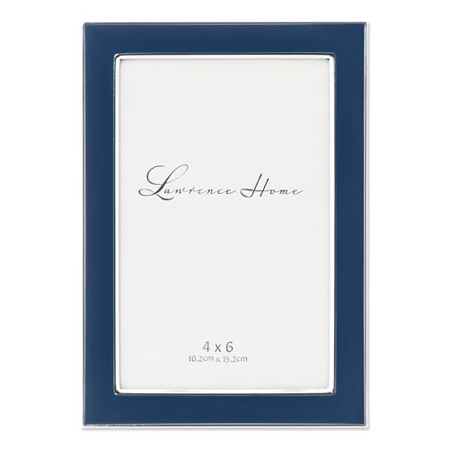 Lawrence Frames إطارات لورانس إطار معدني، مينا مصقولة، زرقاء، 4x6 - Image 5