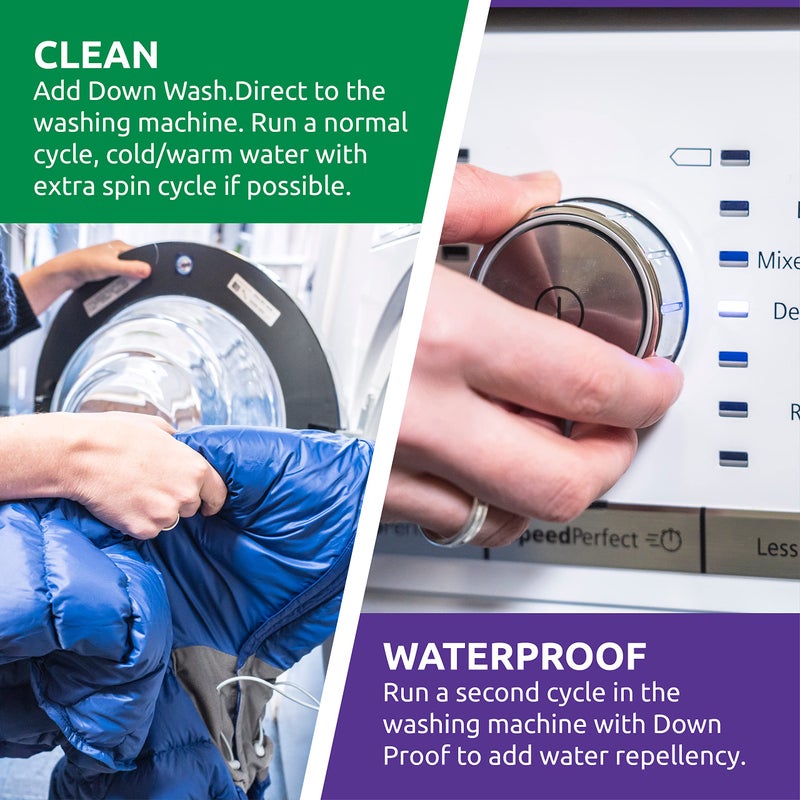 Nikwax Down, Down DUO-Pack, 300ml, Wash-In Cleaning and Waterproofing adds DWR Water Repellency to Down Filled Jackets, Outerwear, Sleeping Bags, Restores and Protects Insulation and Loft - Image 5