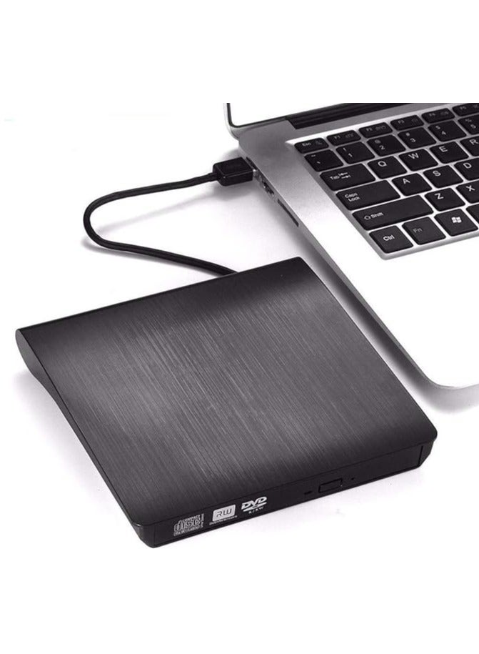 general External DVD/CD ROM Card Reader Rewriter Burner Drive USB 3.0 USB-C Port with Type-C Superdrive Adapter Laptop Desktop - Image 1