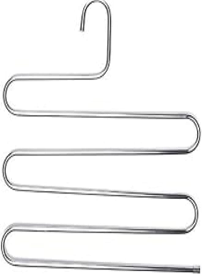 Pants Hanger Multi-Layer S-Style Multi-Purpose Towel Clothes Hanger size 35 cm length and 35 hight Color dark pink 