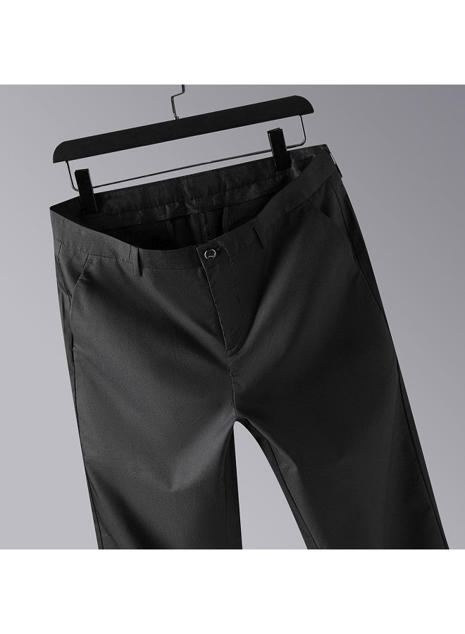 Fomoce new Autumn Men's Casual Pants - Wrinkle-resistant Solid Color Versatile Straight-cut Trousers - Image 3