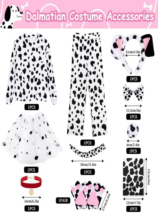 WILDPARTY 101 Days of School Dalmatian Costume Kids, Girl 100 Days Outfit Dog Costume Tutu Shirt Pant Tail Accessories Made - Image 3