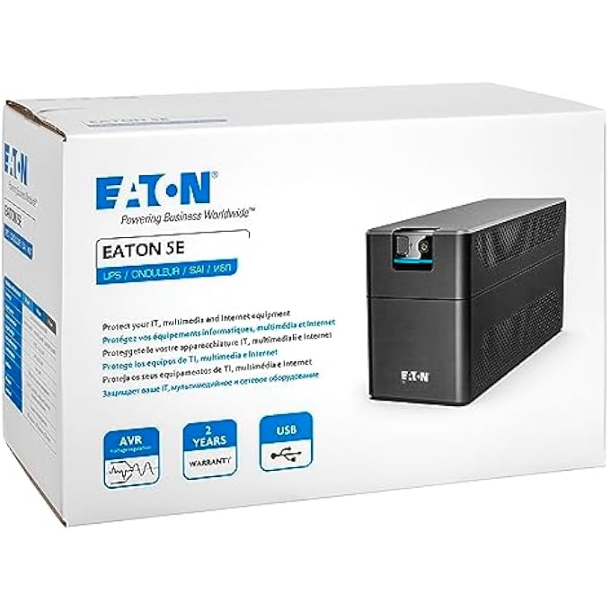 Eaton UPS 5E GEN2 1600 USB IEC - LINE-INTERACTIVE UNTERBRECHUNGSFREIE STROMVERSORGUNG - 5E1600UI - 1600 VA (6 IEC-C13-BUCHSEN, SOFTWARE ZUM HERUNTERFAHREN) - Image 2
