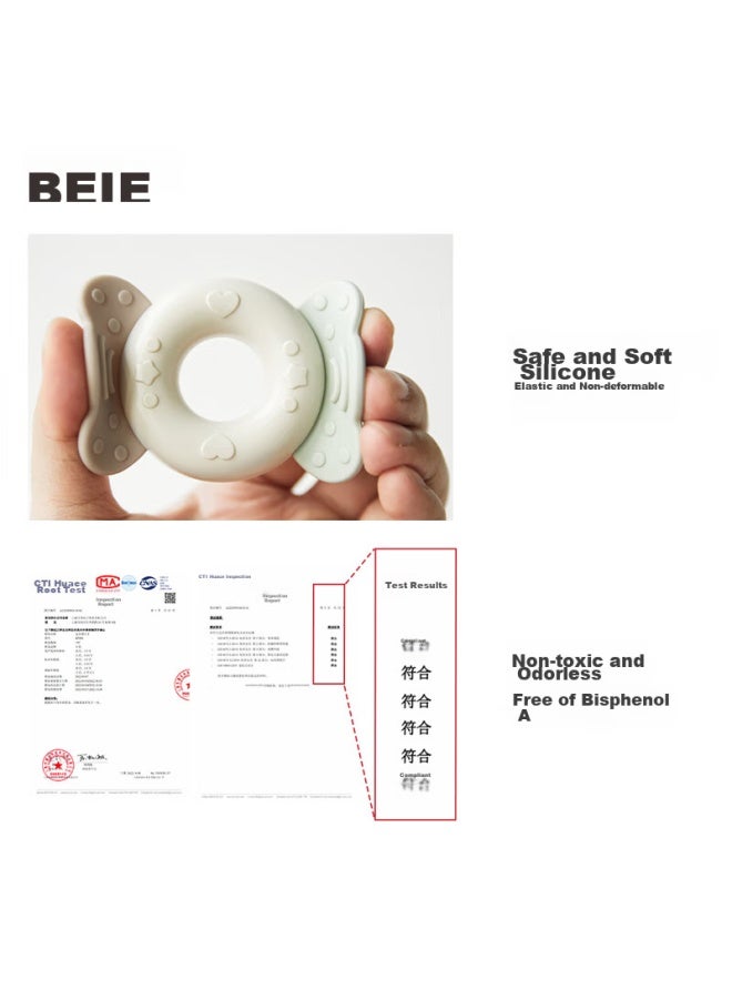 Beie Rattle Teether Early Education Toy For 0-3 Years Old, Premium Rattle Soothing Gift Box, 12 Pieces, Newborn And Children's Gift - Image 5