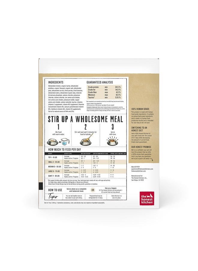 the honest kitchen Dehydrated Whole Grain Beef Dog Food, 7 lb Box, 7.00 Pound (Pack of 1)  - Image 2