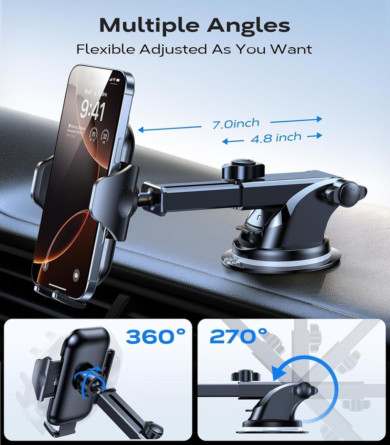 VICSEED True Strongest Suction Rally Racing-Grade Stability Car Phone Holder for iPhone Samsung All Phones, Yellow - Image 5