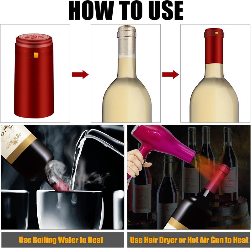 BGMAXimum PVC heat shrink capsules 120 count elegant silver wine shrink wrap sleeves wine bottle corks capsules for professional, wine cellars and home use - Image 4