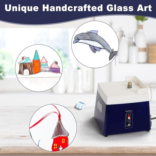 Godora Stained Glass Grinder & Glass Cutting Oil, Mini Stained Glass Kit with 5/8" & 1" Grinder Bits, Widely Used for Glass Processing Arts and Decoration - Image 4