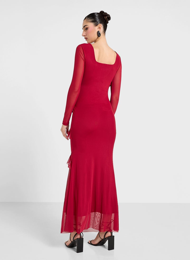 جينجر فستان ماكسي بياقة مكشكشة - Image 2