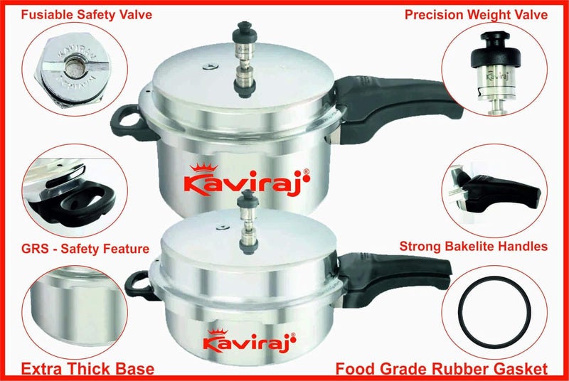 KAVIRAJ طباخ ضغط كافيراج الألمنيوم 12 لتر - Image 4