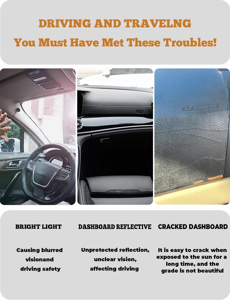 Partsable Dash Cover Mat for Mazda 3 2010 2011 2012 2013 Dashboard Cover Nonslip Dash Board Protector Mat Interior Accessories Sunshade Anti Glare Pad Carpet - Image 3