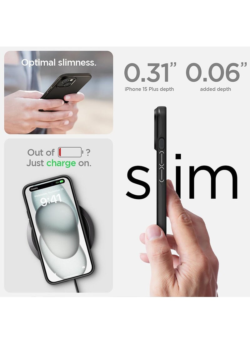 Thin Fit for iPhone 15 Plus Case Cover - Black