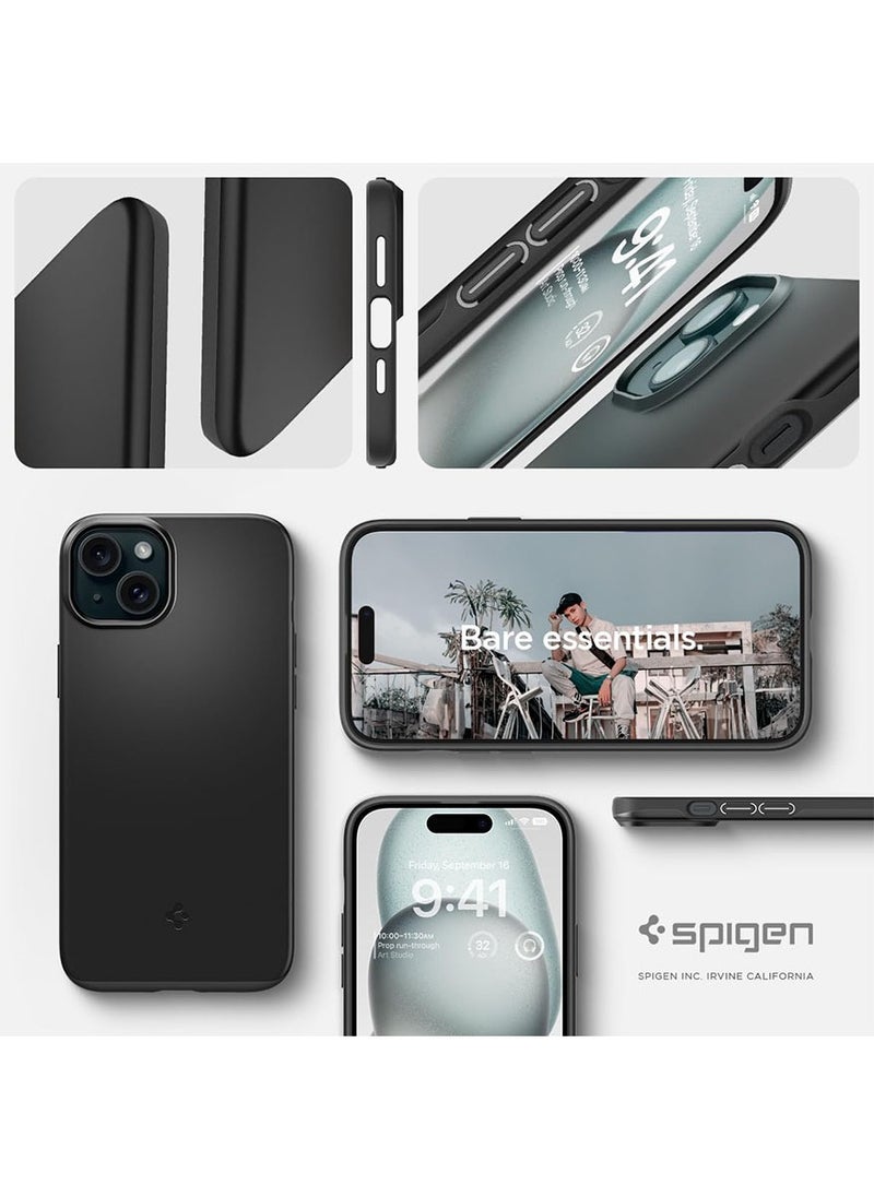 Thin Fit for iPhone 15 Plus Case Cover - Black