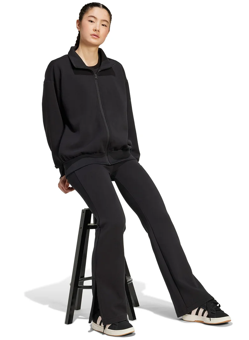 Adidas black All Season Soft Lux Flared Sweatpants for Women | Best Price UAE