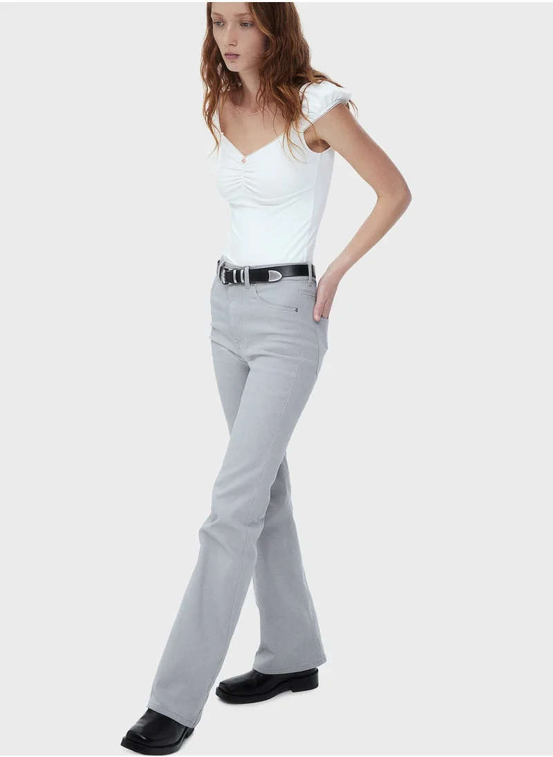 اتش اند ام Flared High Waist Pants