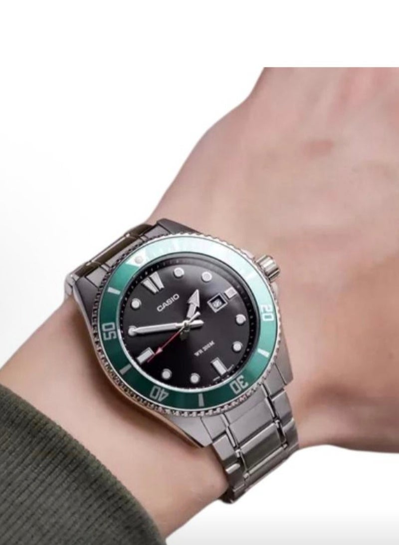 كاسيو ساعة كاسيو الكلاسيكية الكاملة من الفولاذ ، حركة الكوارتز وحزام الفولاذ ، ساعة كاسيو - Image 4