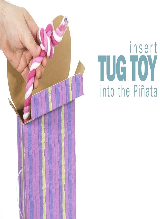 Jokari Woof Party Pull String Dog Toy Pinata. Fill Bone Shaped Box with Your Pup’s Favorite Treats, Snacks, Favors, Accessories or More. Attached Rope Tears Open, Dispenses Prizes for Everyone (Bone) - Image 2