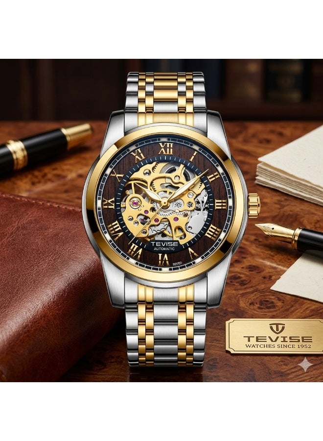 TEVISE Automatic Skeleton Watch Water Proof Watches Men Luxury Brand Automatic Mechanical  Watch - Image 1