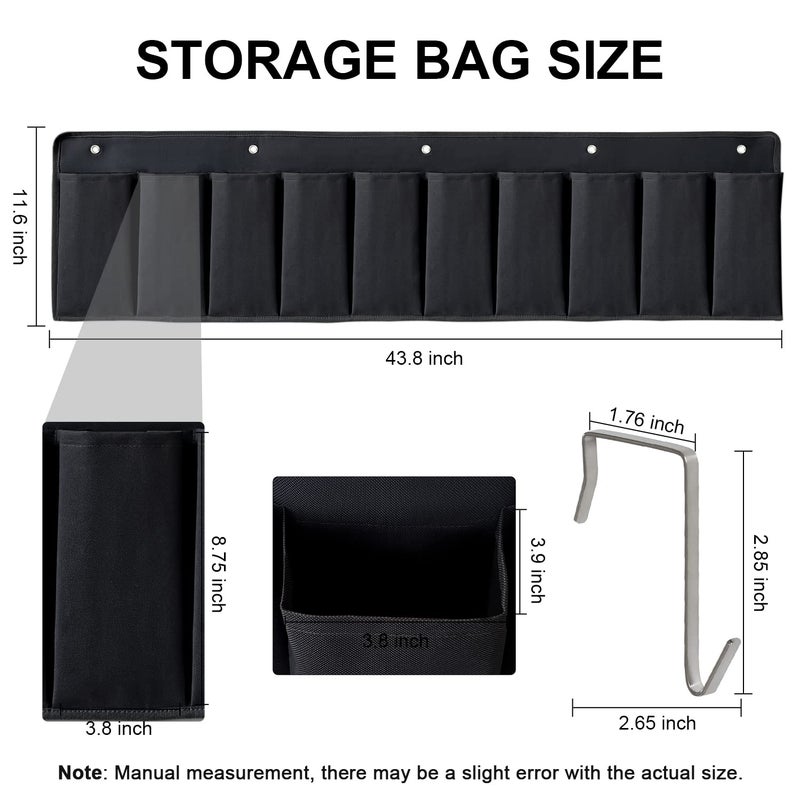 RVZONE RV Shoe Pockets 10 Pockets Heavy Hanging Bedside Storage Organizer with Sturdy Hooks Storage Pockets Hangs on bed for Shoes Toys and Tool Accessories - Image 2