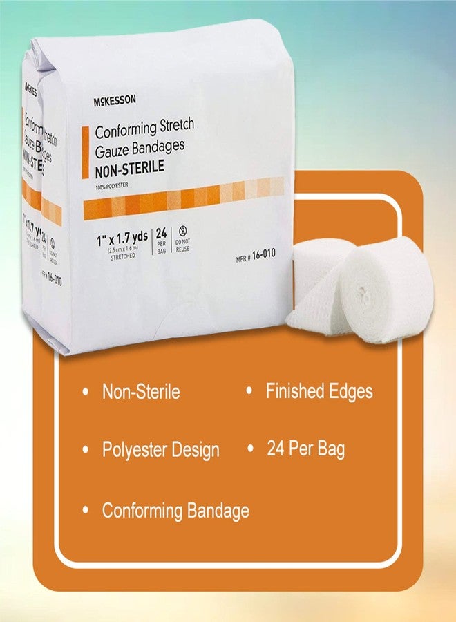 McKesson Conforming Stretch Gauze Bandages, Non-Sterile, 1 in x 1 7/10 yds, 24 Count - Image 2