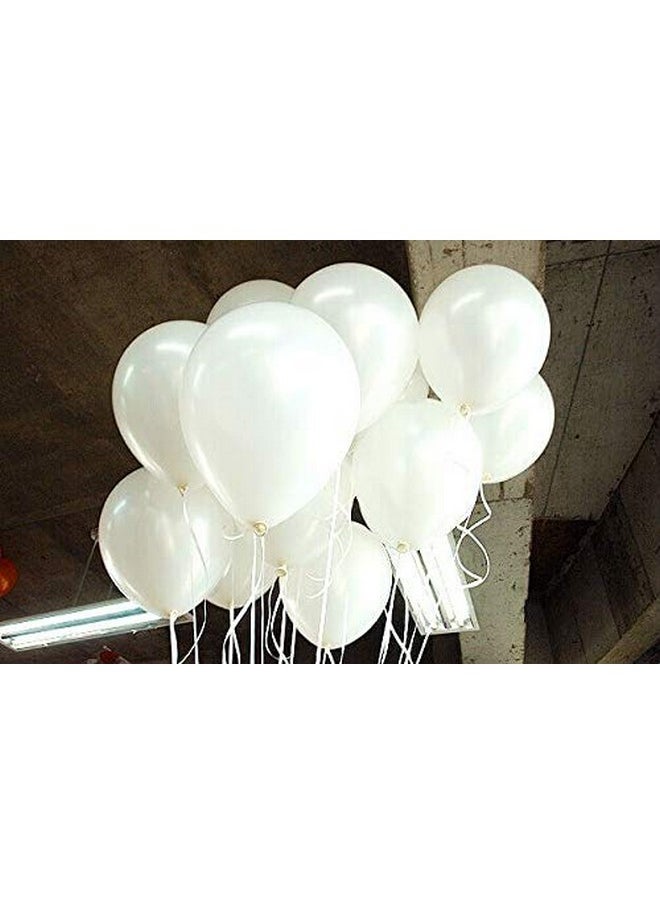 Balloonistics White Pack of 50 Metallic Shiny Balloon for Theme Party, Birthday, Anniversary, Baby Shower and Party Decorations  - Image 2