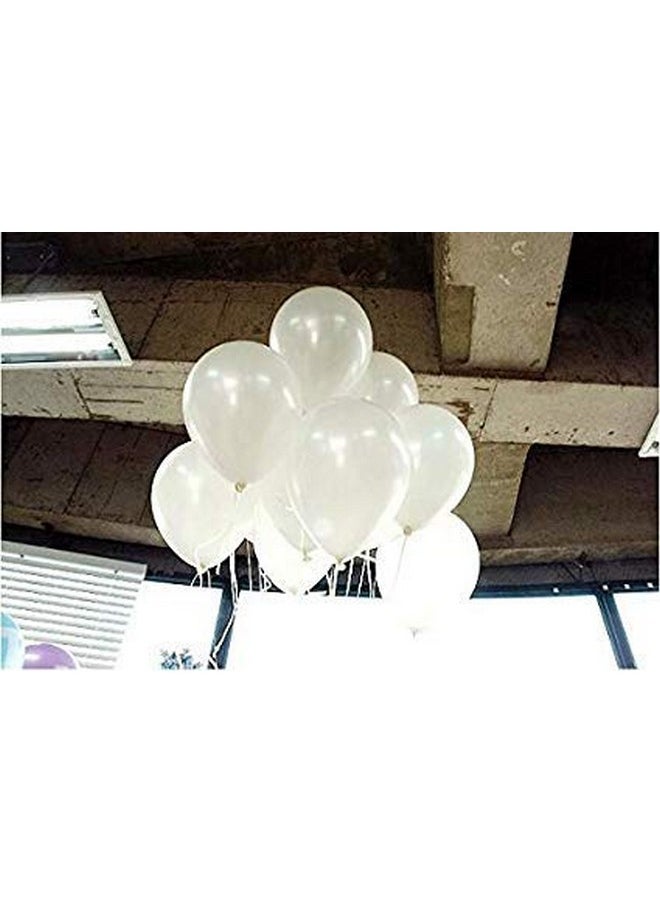 Balloonistics White Pack of 50 Metallic Shiny Balloon for Theme Party, Birthday, Anniversary, Baby Shower and Party Decorations  - Image 3