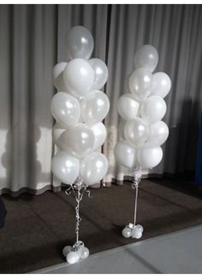 Balloonistics White Pack of 50 Metallic Shiny Balloon for Theme Party, Birthday, Anniversary, Baby Shower and Party Decorations  - Image 4